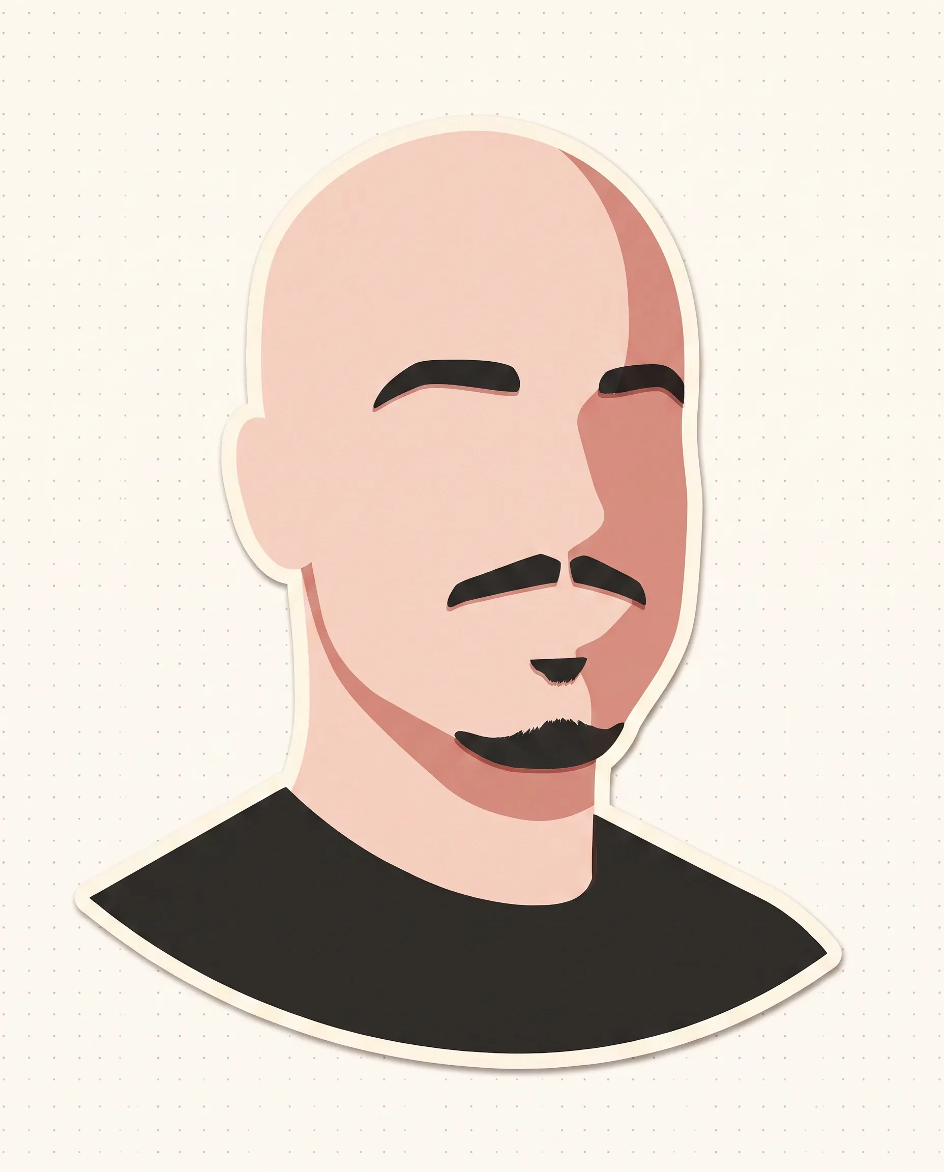 Stylised portrait of Bonne Franse.